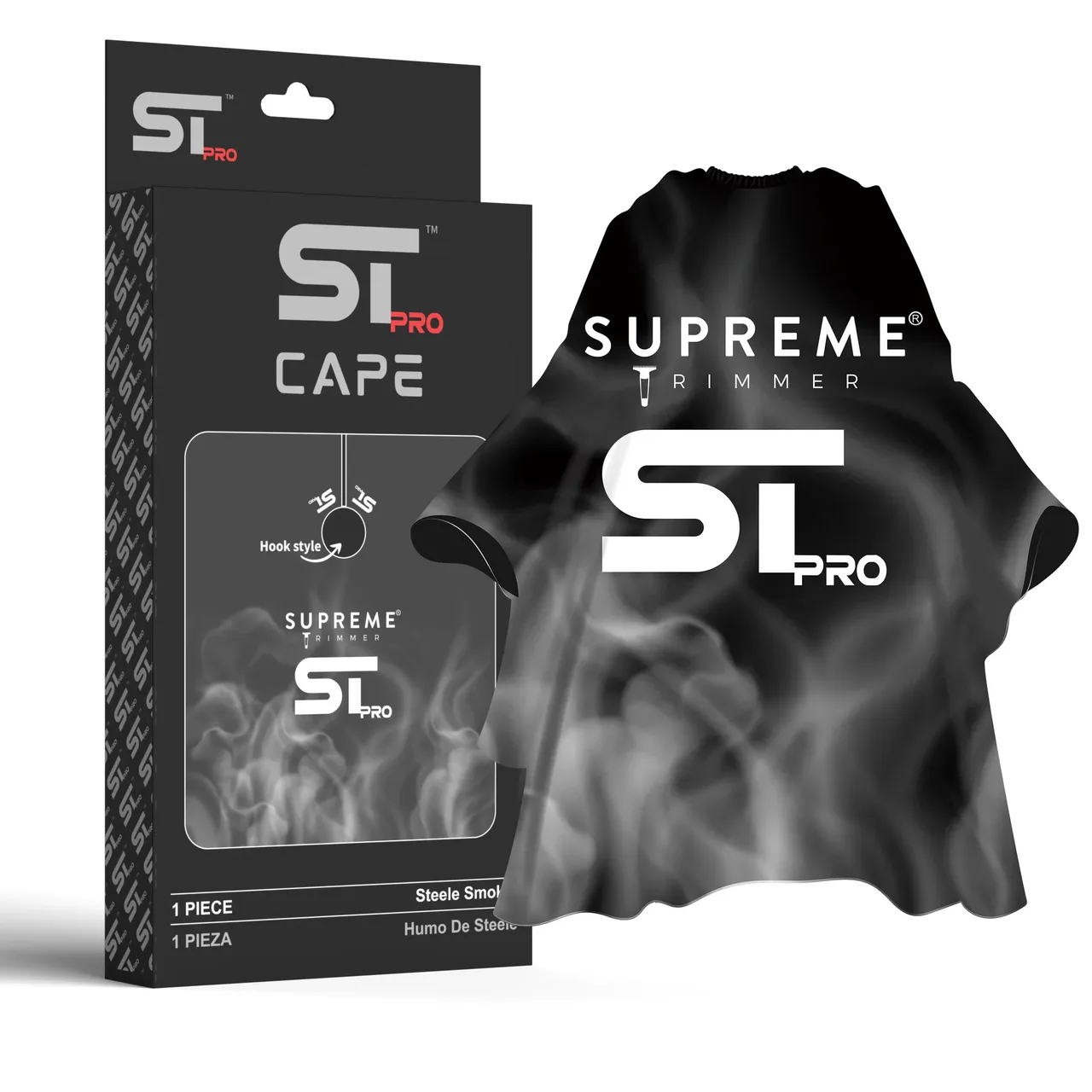 Friseurumhang STpro Steel Smoke