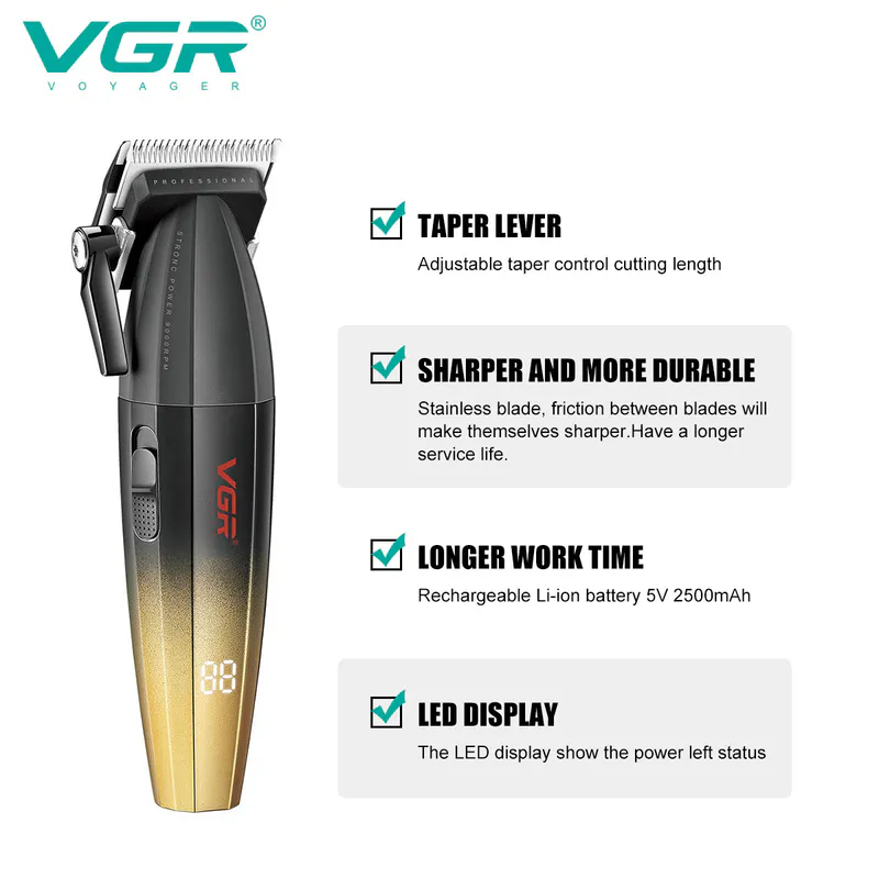 Haarschneidemaschine VGR VOYAGER V-003C Salon Series – gold - Bild 4