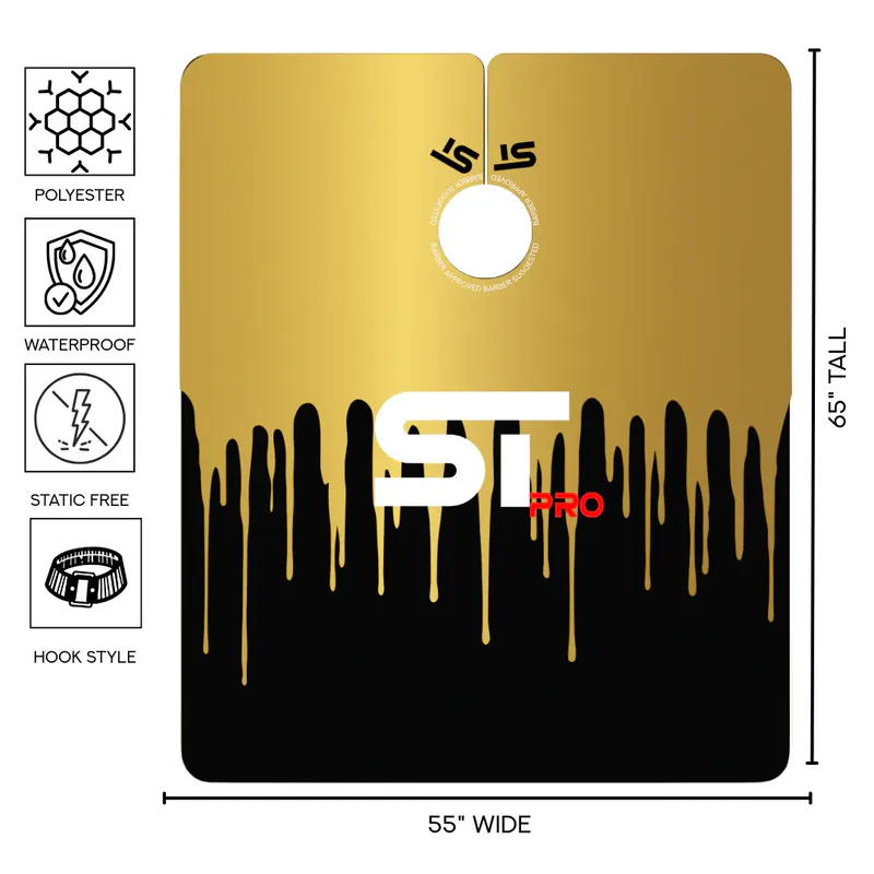 Friseurumhang STpro Gold Drip - Bild 2