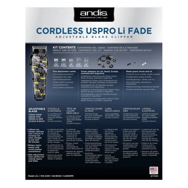 Andis Cordless UsPro Li Fade (Graffiti der Andis Nation) - Bild 5