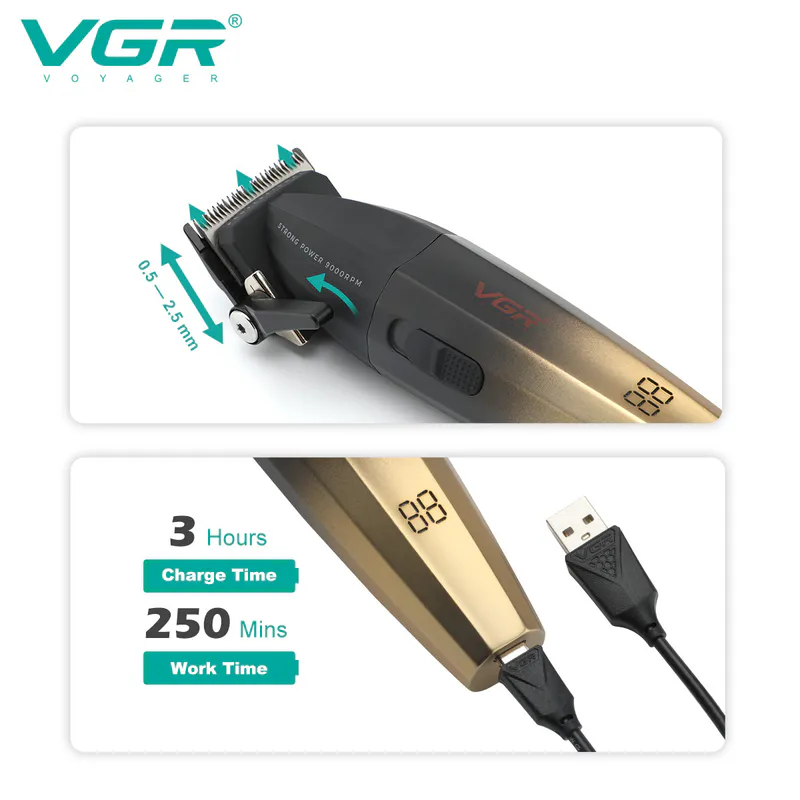 Haarschneidemaschine VGR VOYAGER V-003C Salon Series – gold - Bild 5