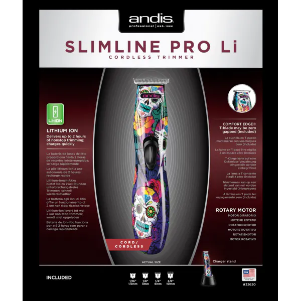 Andis Slimline Pro Li T-Blade - Skull Design - Bild 4