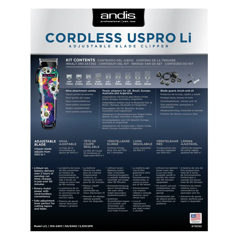 Andis Cordless USPro (Sugar Skull Edition) - Bild 5